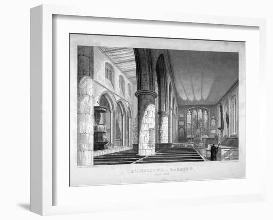 All Hallows-By-The-Tower Church, London, C1837-John Le Keux-Framed Giclee Print