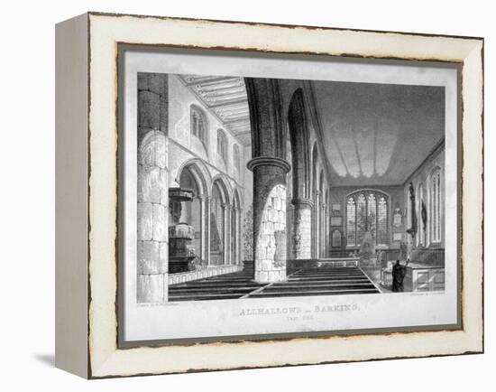 All Hallows-By-The-Tower Church, London, C1837-John Le Keux-Framed Premier Image Canvas