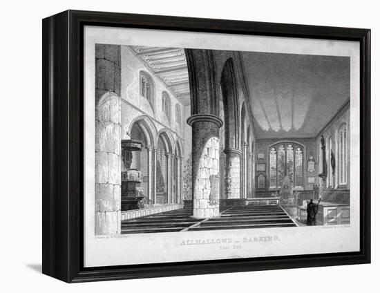 All Hallows-By-The-Tower Church, London, C1837-John Le Keux-Framed Premier Image Canvas