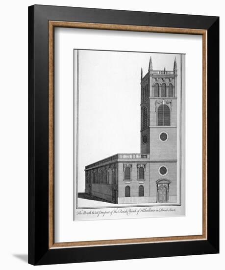 All Hallows Church, Bread Street, London, 1750-Benjamin Cole-Framed Giclee Print