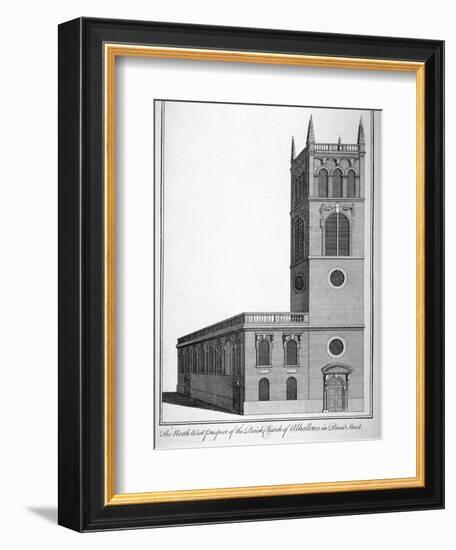 All Hallows Church, Bread Street, London, 1750-Benjamin Cole-Framed Giclee Print