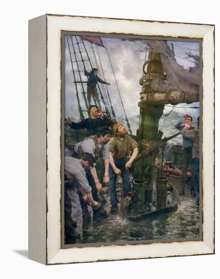 All Hands to the Pumps, 1888-1889-Henry Scott Tuke-Framed Premier Image Canvas