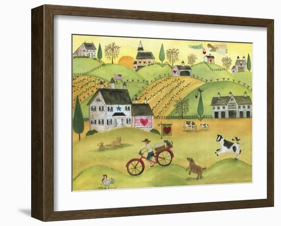 All Hearts Welcome Farm and Peace Angel-Cheryl Bartley-Framed Giclee Print