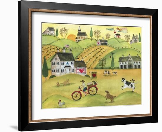 All Hearts Welcome Farm and Peace Angel-Cheryl Bartley-Framed Giclee Print