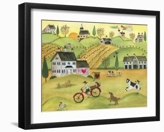 All Hearts Welcome Farm and Peace Angel-Cheryl Bartley-Framed Giclee Print