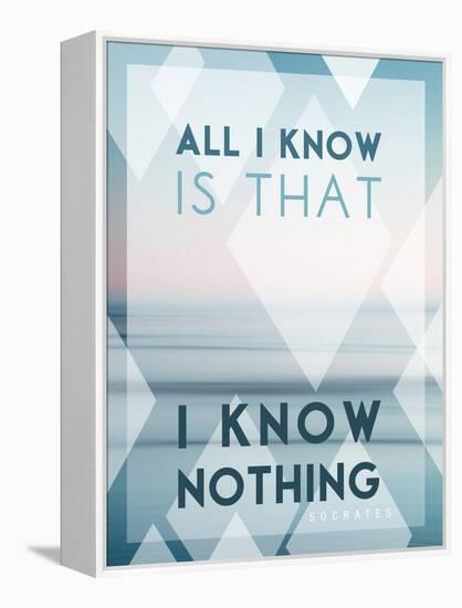 All I Know Is I Know Nothing-Lee Frost-Framed Stretched Canvas