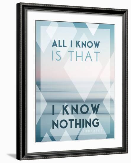 All I Know Is I Know Nothing-Lee Frost-Framed Art Print