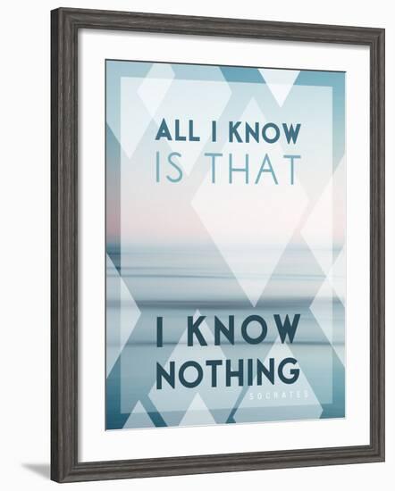 All I Know Is I Know Nothing-Lee Frost-Framed Art Print