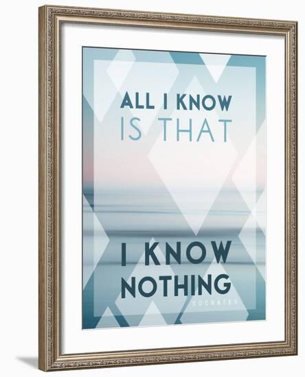 All I Know Is I Know Nothing-Lee Frost-Framed Art Print