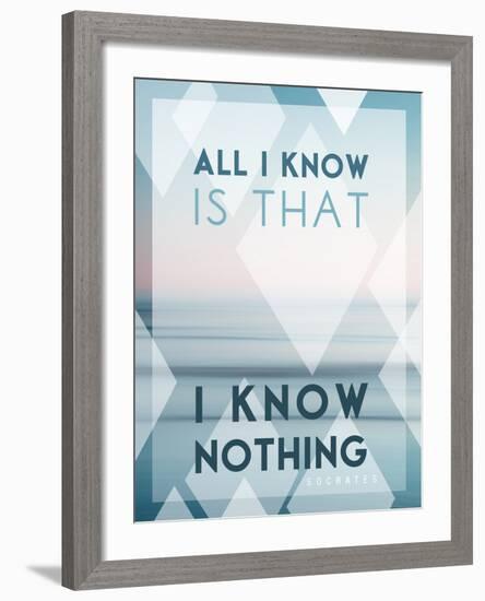 All I Know Is I Know Nothing-Lee Frost-Framed Art Print