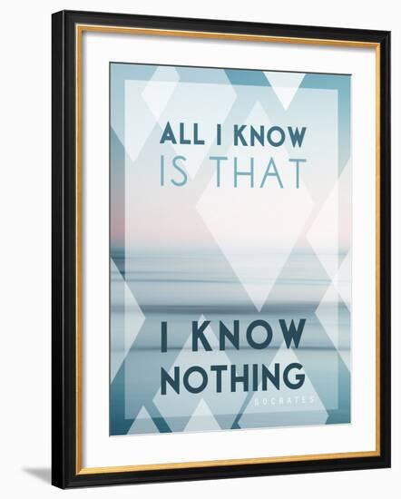 All I Know Is I Know Nothing-Lee Frost-Framed Art Print