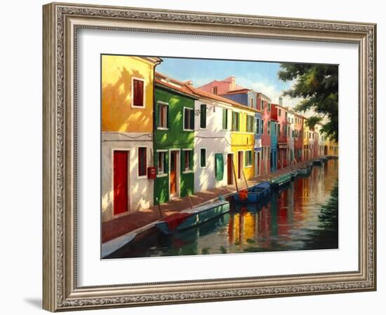 All in a Row-Arcobaleno-Framed Art Print