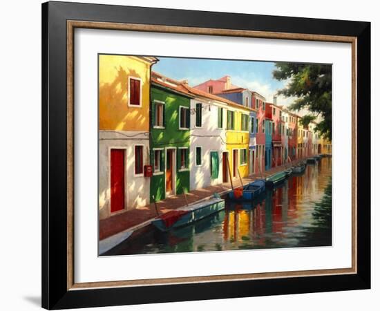 All in a Row-Arcobaleno-Framed Art Print