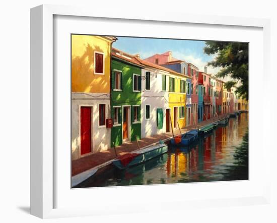 All in a Row-Arcobaleno-Framed Art Print