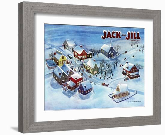 All Is Calm - Jack and Jill, January 1950-Dorothy Jones-Framed Giclee Print