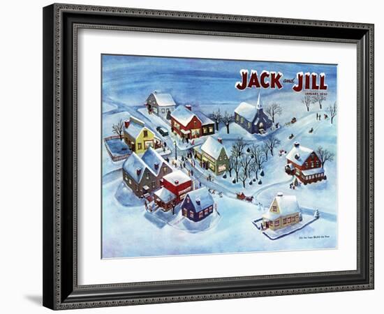 All Is Calm - Jack and Jill, January 1950-Dorothy Jones-Framed Giclee Print