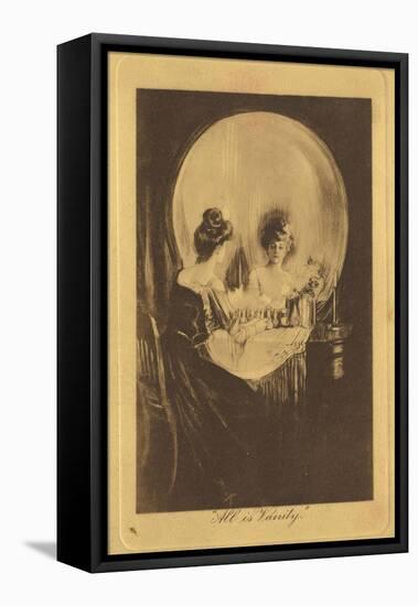 All is Vanity, c. 1900-null-Framed Premier Image Canvas
