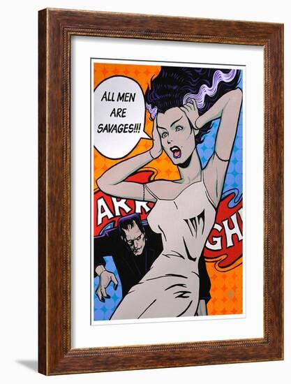 All Men Are Savages-Mike Bell-Framed Art Print