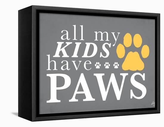 All My Kids Have Paws-Kimberly Glover-Framed Premier Image Canvas