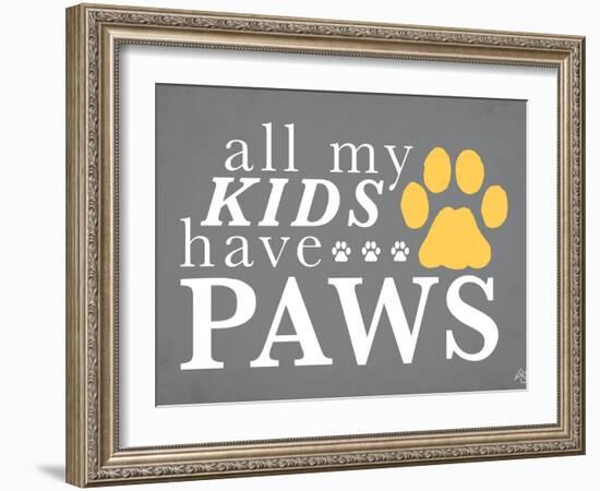 All My Kids Have Paws-Kimberly Glover-Framed Giclee Print