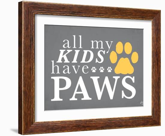 All My Kids Have Paws-Kimberly Glover-Framed Giclee Print