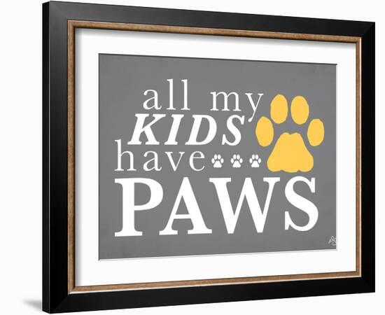 All My Kids Have Paws-Kimberly Glover-Framed Giclee Print