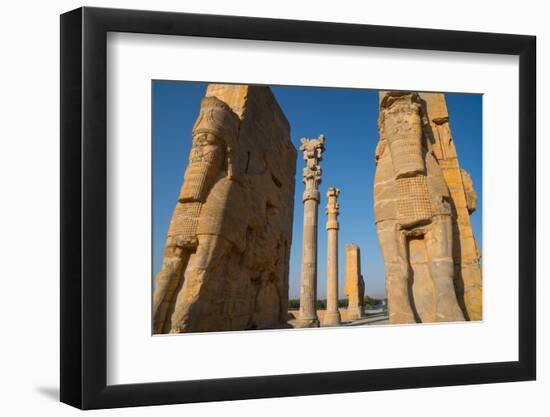 All Nations Gateway, Persepolis, UNESCO World Heritage Site, Iran, Middle East-James Strachan-Framed Photographic Print