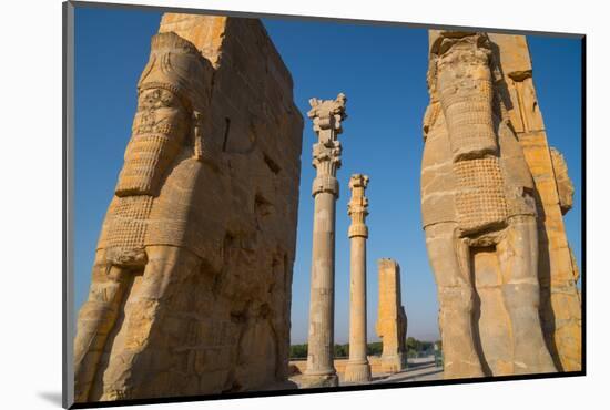All Nations Gateway, Persepolis, UNESCO World Heritage Site, Iran, Middle East-James Strachan-Mounted Photographic Print