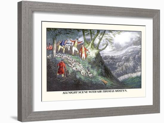 All Night Hunt with Sir Thomas Mostyn-Henry Thomas Alken-Framed Art Print