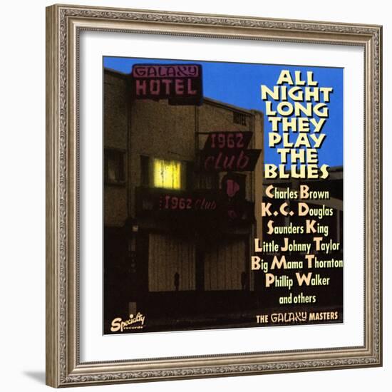 All Night Long They Play The Blues at the Galaxy Hotel-null-Framed Art Print