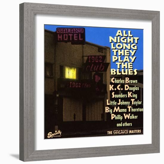 All Night Long They Play The Blues at the Galaxy Hotel-null-Framed Art Print