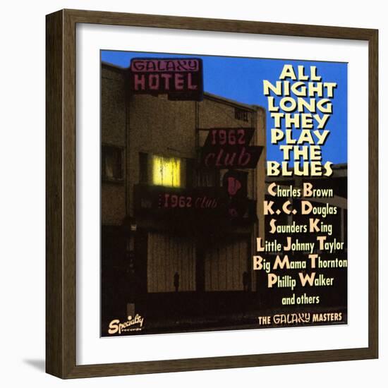 All Night Long They Play The Blues at the Galaxy Hotel-null-Framed Art Print