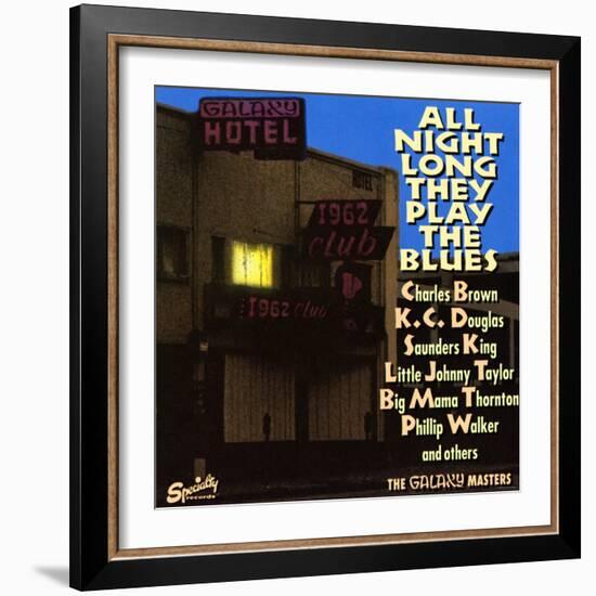 All Night Long They Play The Blues at the Galaxy Hotel-null-Framed Art Print