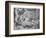 All Night Raid on Britains Capital - Statue of John Milton, 1940, (1940)-null-Framed Photographic Print