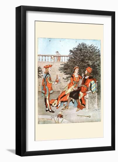 All on a Summer's Days She Sat on a Bench with the King-Randolph Caldecott-Framed Art Print