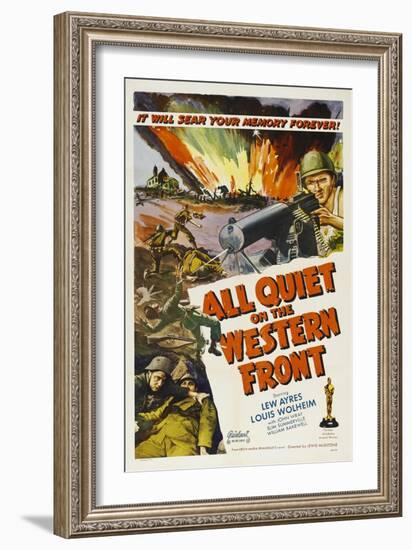 All Quiet On the Western Front, 1930, Directed by Lewis Milestone-null-Framed Giclee Print