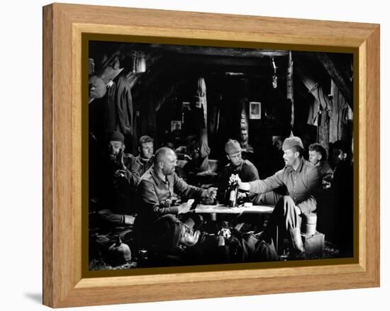 "All quiet on the western front" by Lewis Milestone Louis Volheim and Lew Ayers, 1930 (b/w photo)-null-Framed Stretched Canvas