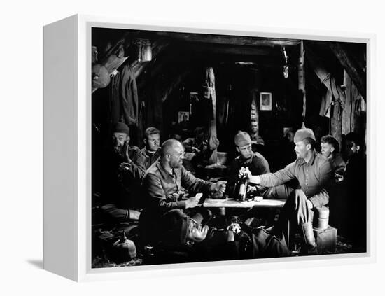 "All quiet on the western front" by Lewis Milestone Louis Volheim and Lew Ayers, 1930 (b/w photo)-null-Framed Stretched Canvas