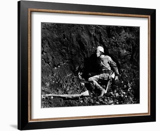 "All quiet on the western front" by Lewis Milestone with Lew Ayres, 1930 (b/w photo)-null-Framed Photo