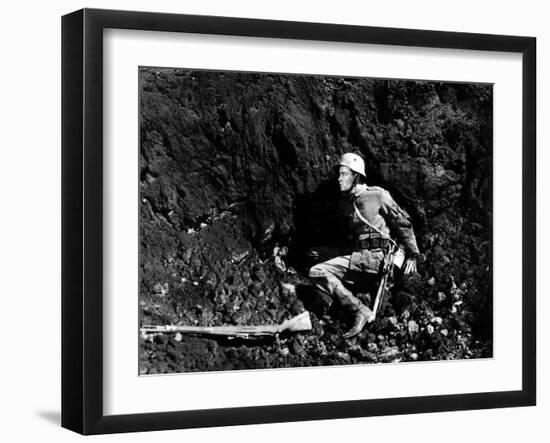 "All quiet on the western front" by Lewis Milestone with Lew Ayres, 1930 (b/w photo)-null-Framed Photo