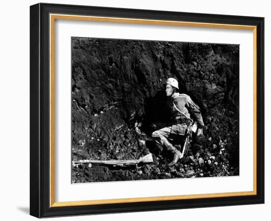 "All quiet on the western front" by Lewis Milestone with Lew Ayres, 1930 (b/w photo)-null-Framed Photo