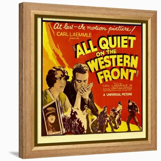 All Quiet on the Western Front, Lew Ayres, 1930-null-Framed Stretched Canvas