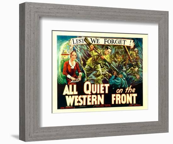 All Quiet on the Western Front, Poster Art, 1930-null-Framed Art Print