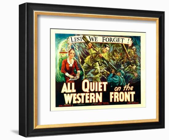 All Quiet on the Western Front, Poster Art, 1930-null-Framed Art Print