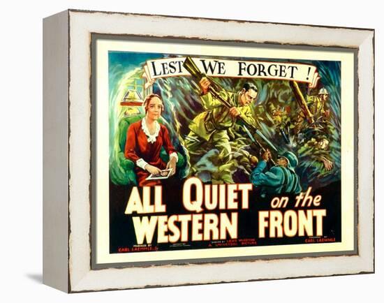 All Quiet on the Western Front, Poster Art, 1930-null-Framed Stretched Canvas