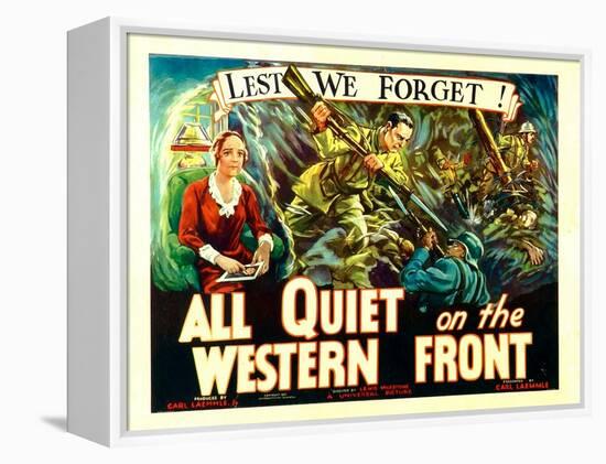 All Quiet on the Western Front, Poster Art, 1930-null-Framed Stretched Canvas