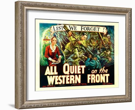 All Quiet on the Western Front, Poster Art, 1930-null-Framed Art Print