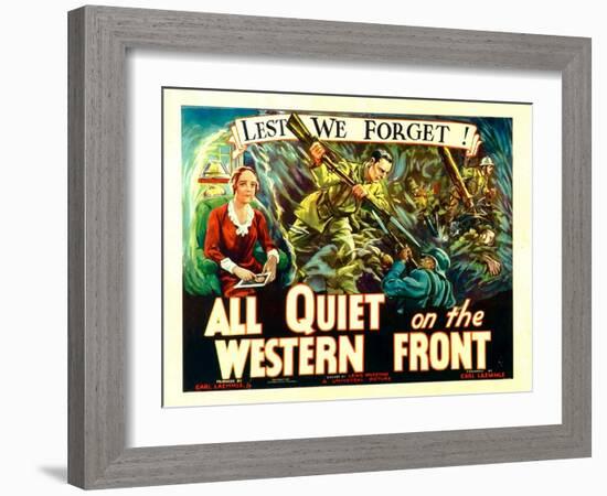 All Quiet on the Western Front, Poster Art, 1930-null-Framed Art Print