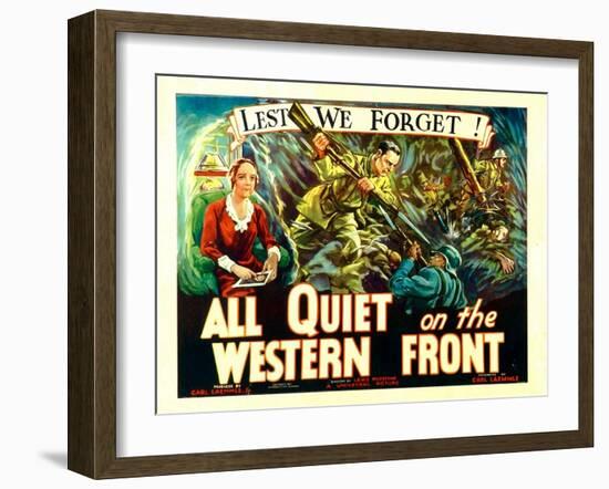 All Quiet on the Western Front, Poster Art, 1930-null-Framed Art Print