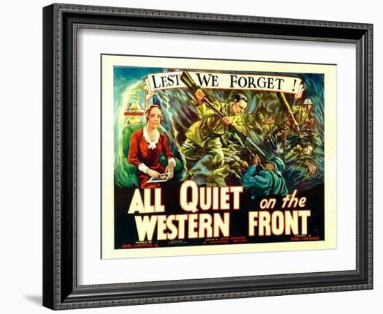 All Quiet on the Western Front, Poster Art, 1930-null-Framed Art Print